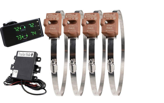 **NEW** Tuson TPMS with (4) Sensor Cradle Steel Band Kit for 12 ‐ 17.5